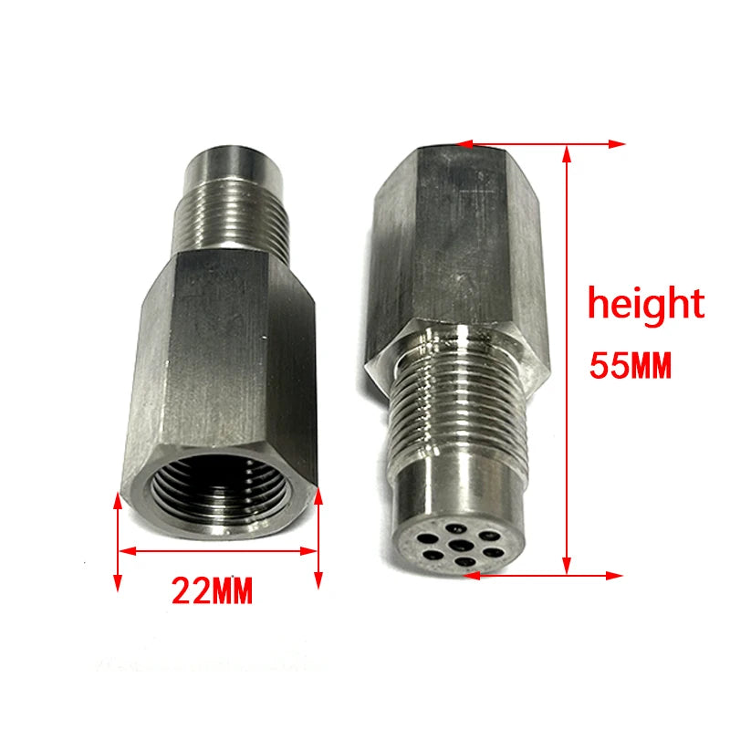 M18*1.5 Mini Catalytic Oxygen Sensor Spacer – SS304 Lambda Sensor Bung & Car Fault Lamp Shield Adapter