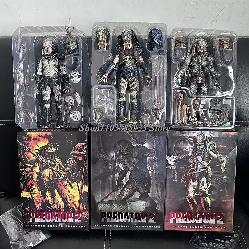 NECA Predator Figure — Ultimate Shaman Elder Armored Jungle Hunter with Snake Vision, Alien Model Toy Gift