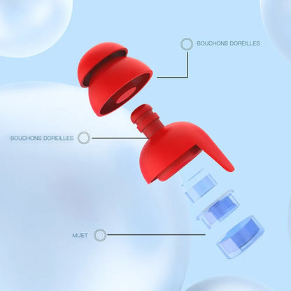 Silicone Soundproof Earplugs — Anti-Noise Sleeping & Swimming Ear Protection, Noise Reduction & Sound Insulation