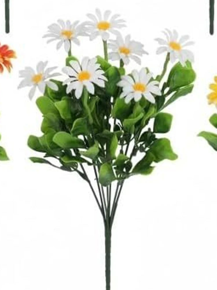 1/5pcs Artificial Silk Daisy Flowers – Wedding Wreath, Home & Table Decor, Fake Plants for Festival, Yard & DIY Crafts