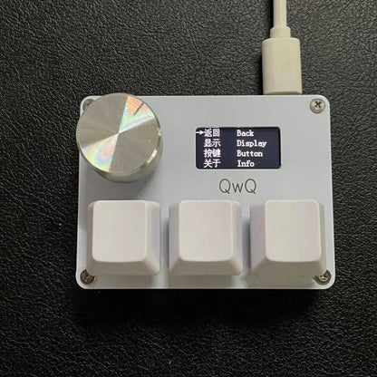 SayoDevice OSU Keyboard O3C | Rapid Trigger Hall Magnetic Red Switches with Knob & Screen, Copy-Paste Shortcut