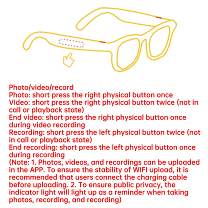 AI Smart Camera Glasses — Polarized Sunglasses with HD1080P Video Recording, WiFi, Bluetooth Calls for Men and Women