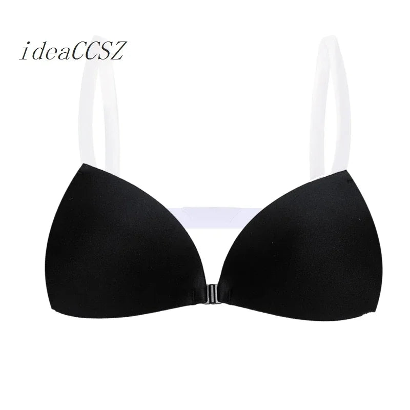 Adhesive Silicone Push-Up Bra - Invisible Backless Lingerie with Transparent Straps for Women