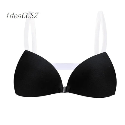 Adhesive Silicone Push-Up Bra - Invisible Backless Lingerie with Transparent Straps for Women