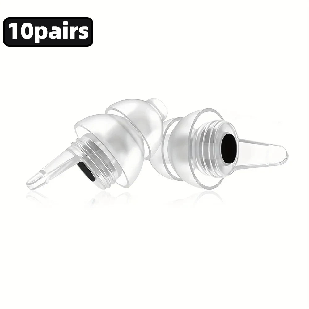 HUAK High Fidelity Silicone Ear Plugs - Reusable Noise Reduction for Sleep, Study, Work, Music, Motorcycle & Swimming