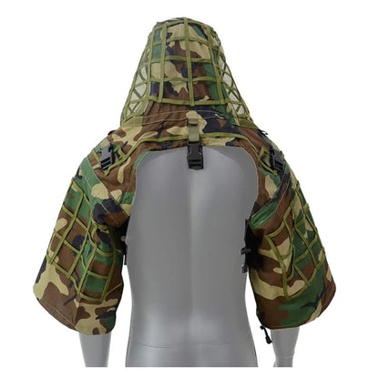 Ghillie Suit Set | Camouflage Hunting Poncho, Base, Cape & Sniper Viper Hood for Airsoft & Paintball
