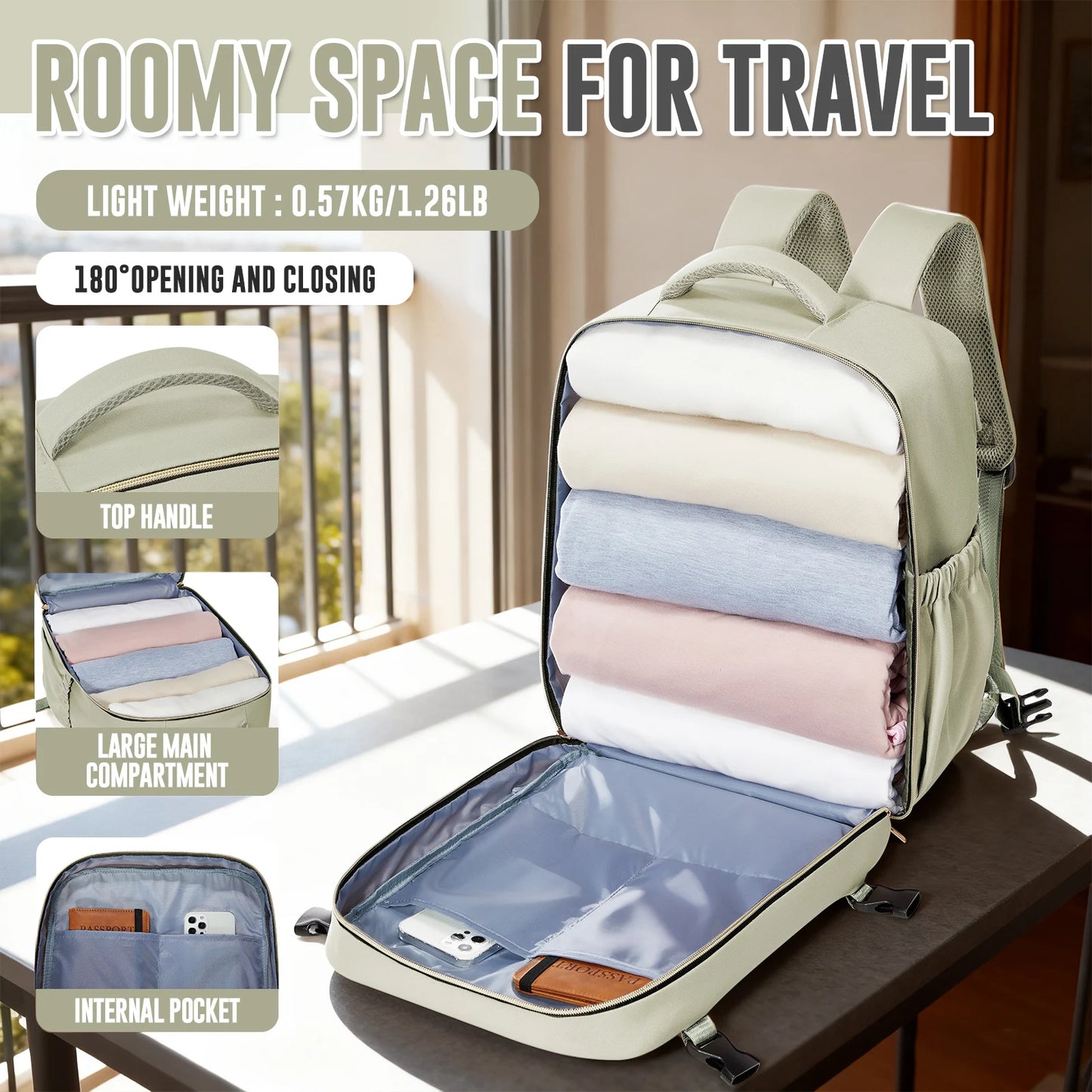 Ryanair 40x30x20 Travel Backpack - Airline Carry-On Laptop Bag for School, College & Outdoor Trips