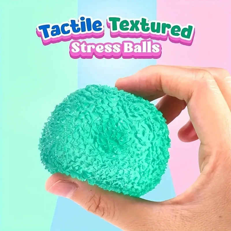Squishy Multicolor Ice Ball Fidget Toy – Soft Squeeze Texture Stress Relief Toy for Kids & Adults, Halloween & Christmas Gift Idea