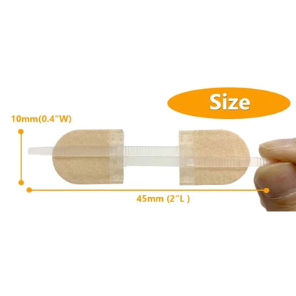 Zipper Wound Closure Patches - Breathable Elastic Wound Care Strips and Support Bandages for Secure Skin Closure