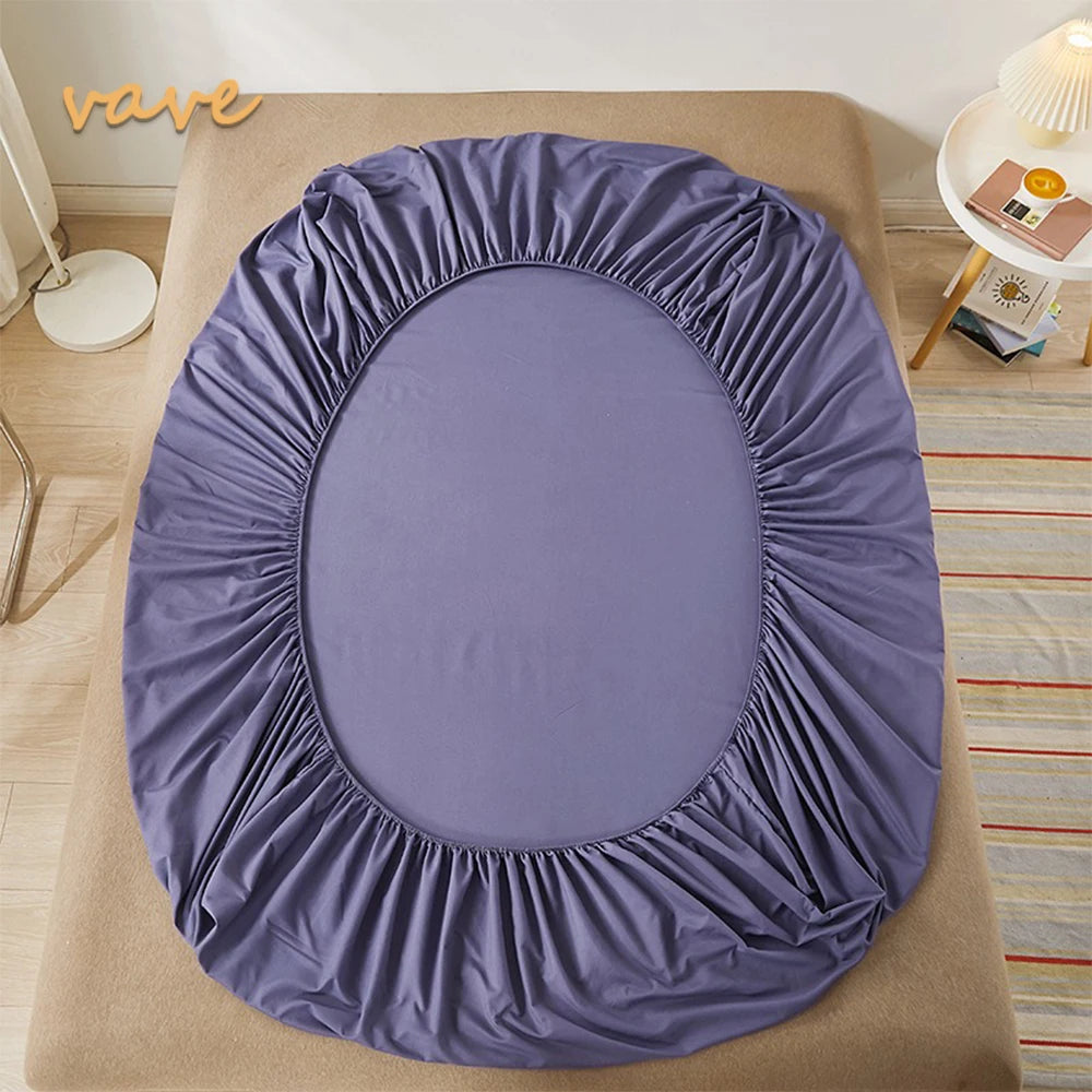 100% Cotton Fitted Sheet — Non-Slip, Adjustable Mattress Cover with Elastic Bands for Single, Double, Queen & King Beds (140/160/200cm)