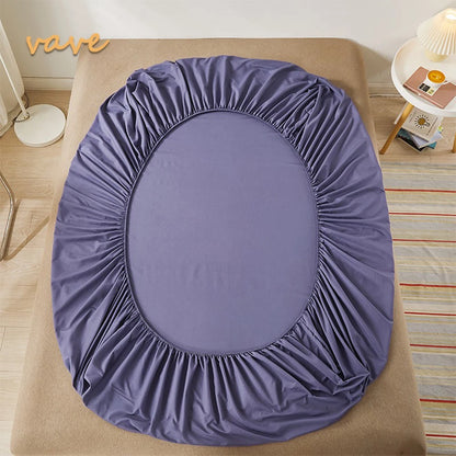 100% Cotton Fitted Sheet — Non-Slip, Adjustable Mattress Cover with Elastic Bands for Single, Double, Queen & King Beds (140/160/200cm)