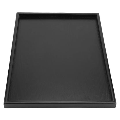 Black Wood Rectangular Tea Tray – Decorative Serving Plate for Cups, Desserts, Candy & Restaurant Use
