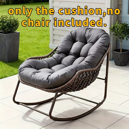 Luxury Hanging Chair Cushion - Thickened Ergonomic Polyester Seat Pad for Indoor & Outdoor Comfort