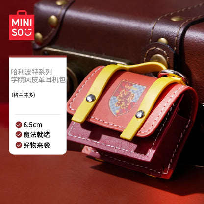 Harry Potter College Style Leather Bag – Portable Headset Protection & Storage Ba