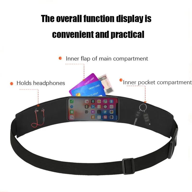 Women's Waist Running Bag: Waterproof Sports Fitness Pouch for Money, Phone, and Keys - Jogging Training Belt, Bike Accessories