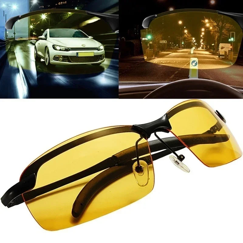 Anti-UV Night Vision Cycling Sunglasses — Polarized Day & Night Driving Glasses for Men, Stylish Outdoor Eyewear