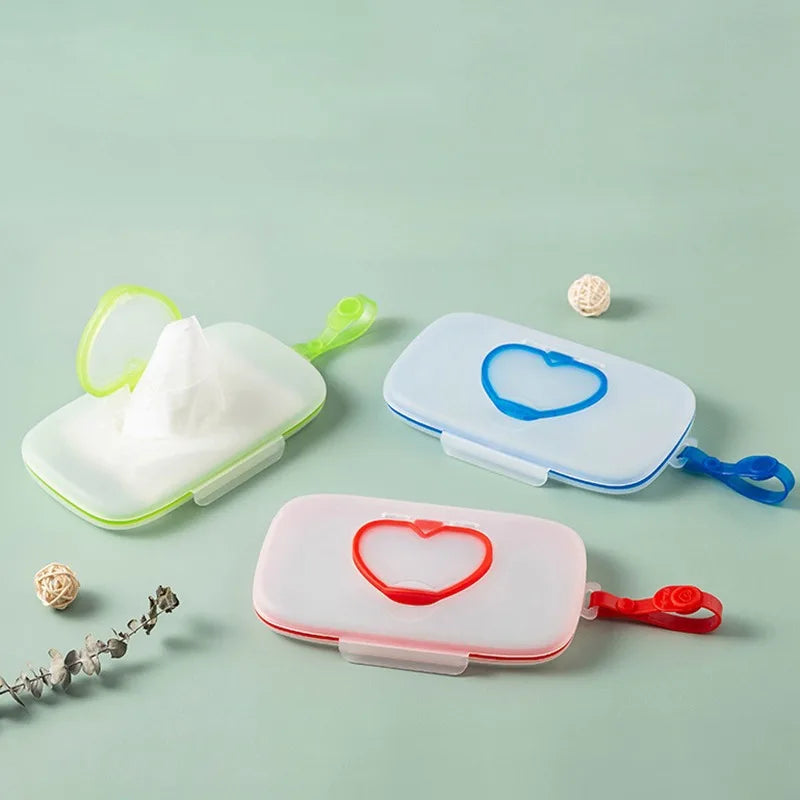 Portable Baby Wipe Dispenser – Refillable Wet Tissue & Mask Holder, Reusable Travel Storage Box