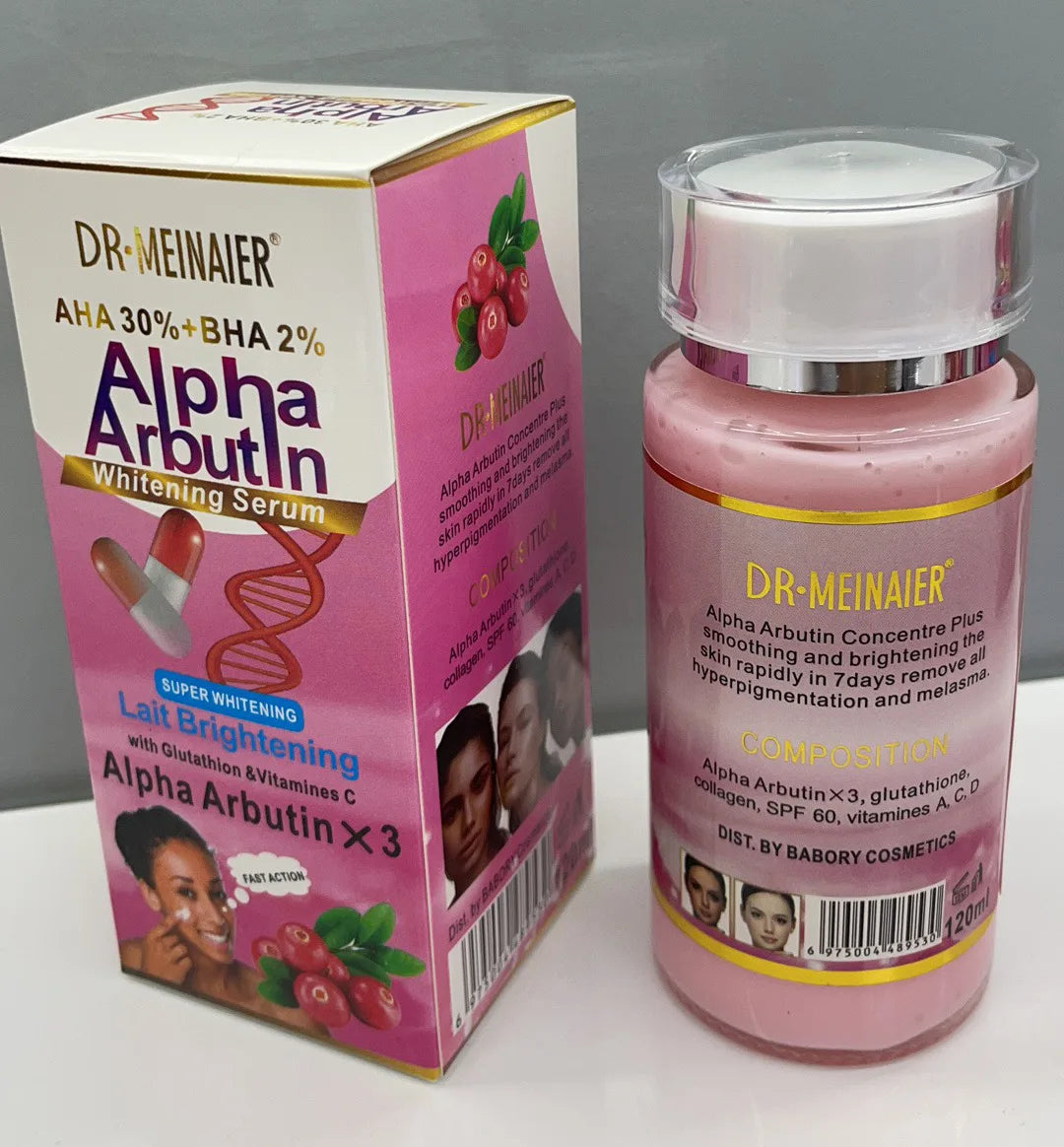 Alpha Arbutin Serum with AHA 30% & BHA 2% – Brightening & Moisturizing Face Care for Dull, Dark Skin
