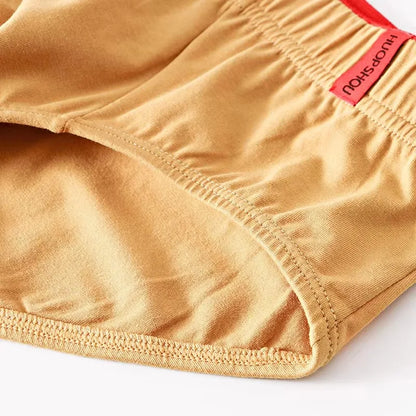 Men’s Cotton Briefs with Convex Pouch – Low Rise Breathable Solid Color Underwear (1/3PCS Pack) Comfortable Youth Fit