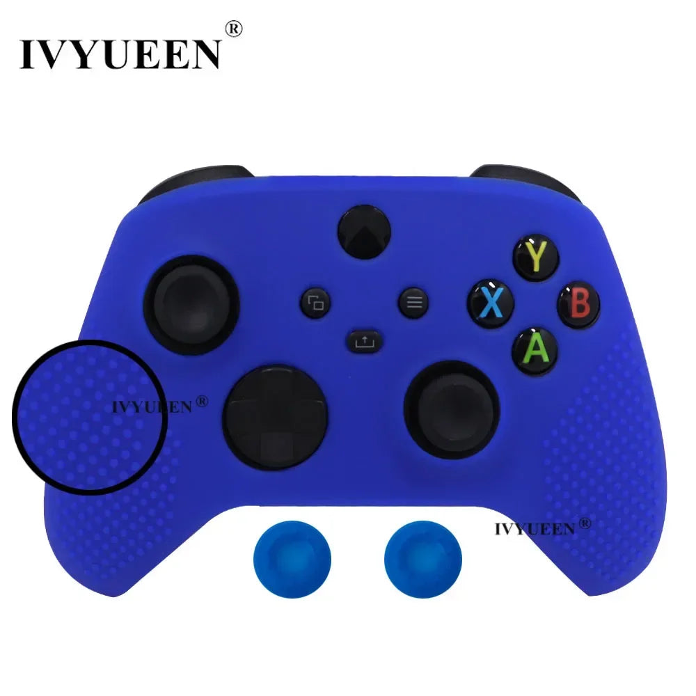 IVYUEEN MixColor Protective Silicone Case for Xbox Series S/X Controller — Thumbstick Grip Caps & Gamepad Cover