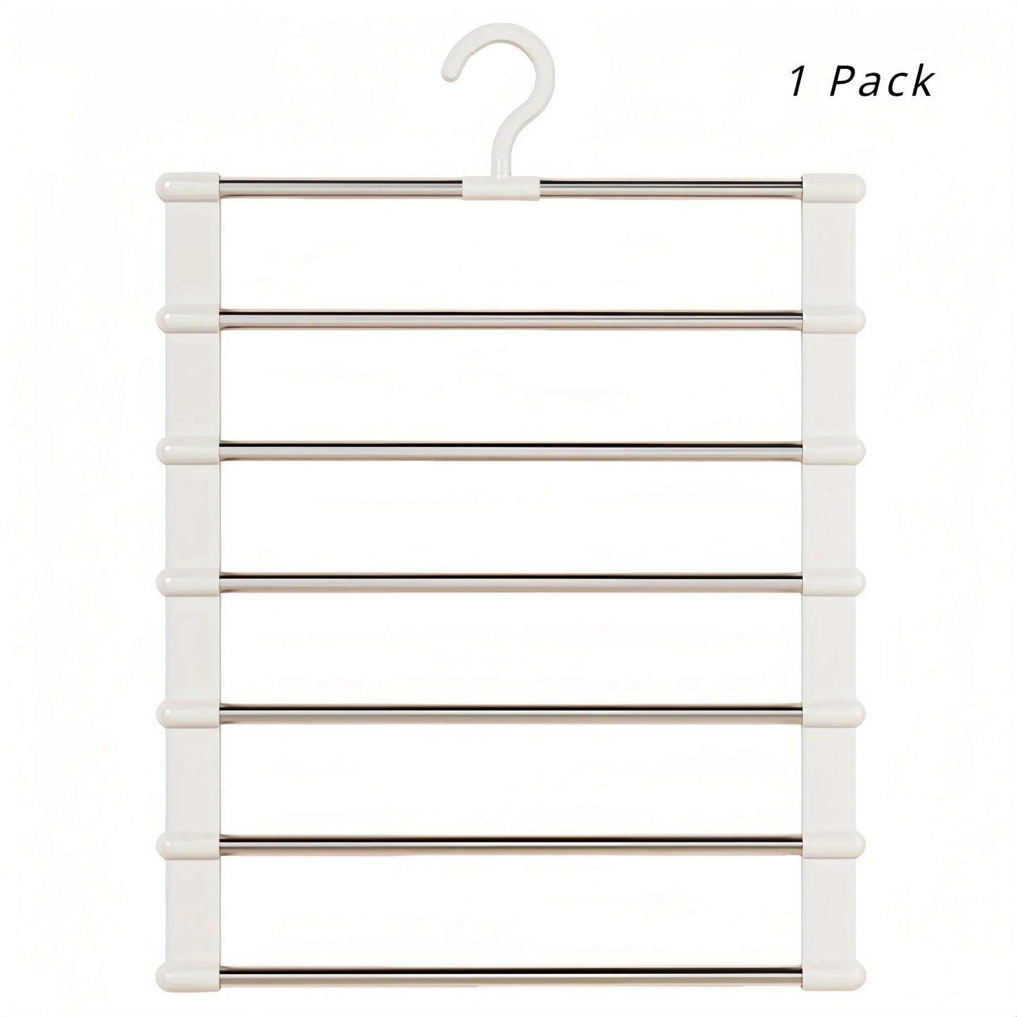 Foldable Stainless Steel Pants Hangers – Space-Saving Closet Organizer for Jeans, Leggings & Trousers   2/2
