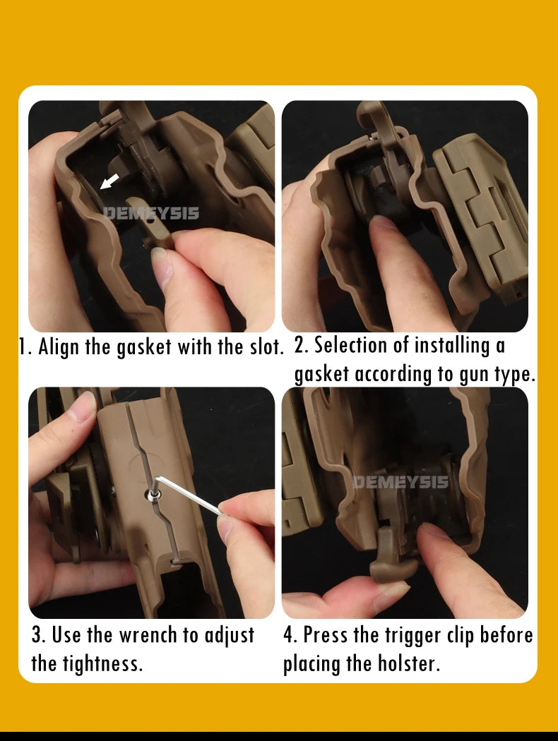 Adjustable Gun Holster — Right/Left Hand Waist Carry Case for Tactical Pistols