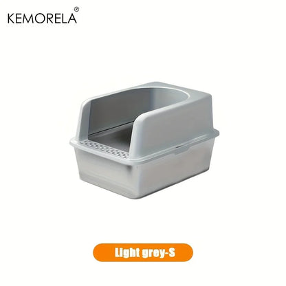 XL 60/50cm Stainless Steel Cat Litter Box with Lid – High Side, Odor-Resistant Large Litter Box for All Cat Sizes