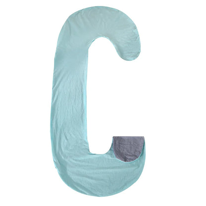 C-Shape Pregnancy Nursing Pillow Cover – Replacement Body Pillow Case for Maternity Sleep & Leg Support
