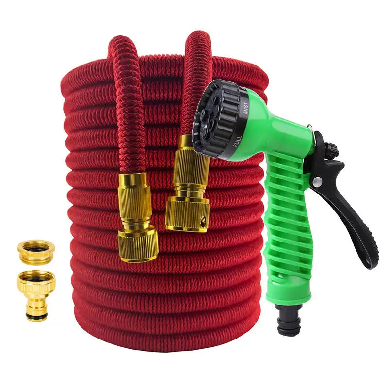 25–100FT Expandable High-Pressure Magic Garden Hose – Flexible Water Pipe with Multifunction Spray Gun for Home & Garden Watering