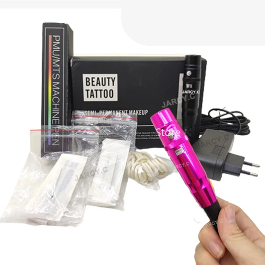 Permanent Makeup Tattoo Pen Machine - Eyebrow and Lip Microblading Tattoo Gun for PMU Beginners