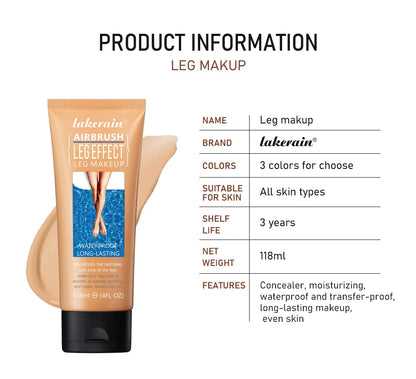 Leg Makeup Lotion – Waterproof Long-Lasting Body Foundation & Tanning Cream for Even Skin Tone, Medium Bronze