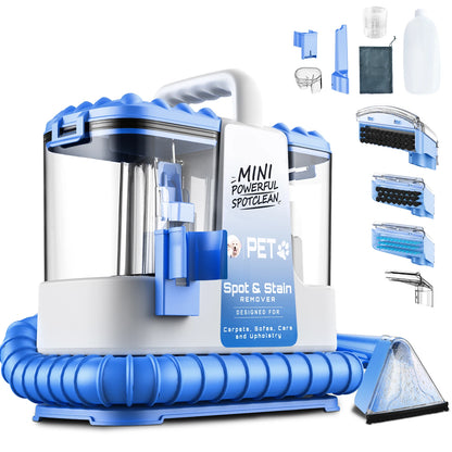 Portable Carpet & Upholstery Cleaner - 32KPa Powerful Suction with 5 Cleaning Tools