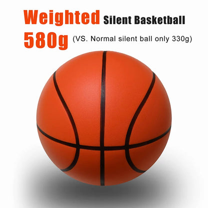 Silent Foam Basketball – Size 7/6/5, Indoor Grooved Airless Quiet Dribbling Training Ball Gift