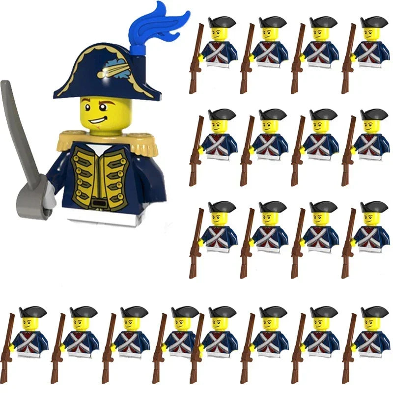 WW2 Mini Military Imperial Navy Soldier Building Blocks – Caribbean Pirates Figures Bricks Educational Toys for Boys, Christmas Gift