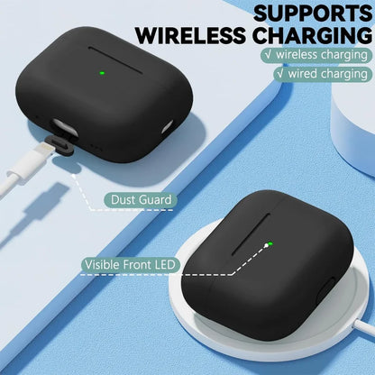 AirPods Pro 3/2 Silicone Case - Protective Wireless Earbuds Cover for Apple AirPods Pro 2nd & 3rd Gen