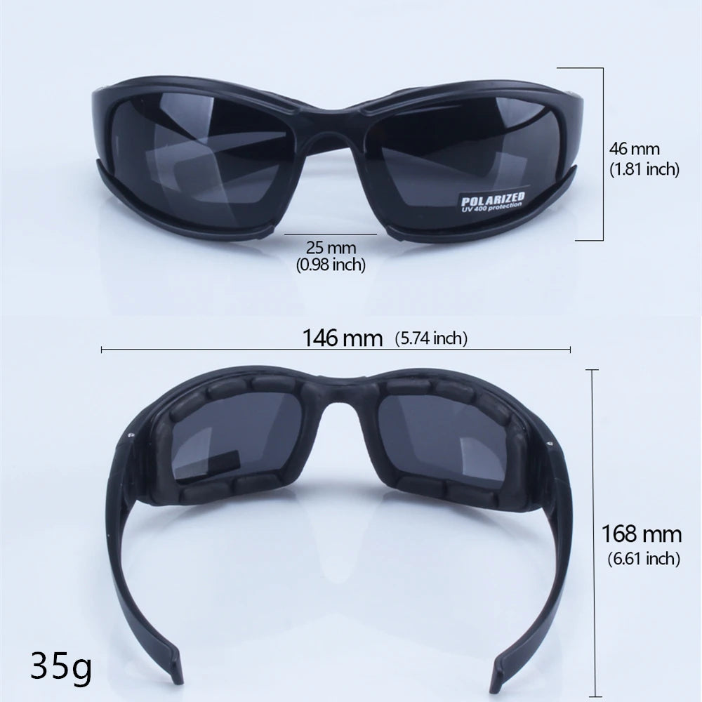 X7 Military Polarized Sunglasses – Bulletproof Airsoft Shooting Goggles for Men, Smoke Lens Cycling Glasses