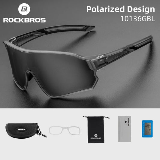 ROCKBROS Polarized Sports Sunglasses — UV400 Cycling Glasses for Outdoor Hiking, Golf & Camping