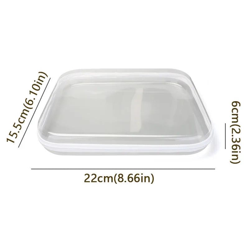 Plastic Zippered Storage Pouch — Stackable Waterproof Hard Case with Clear Shell