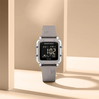 NAVIFORCE Women's Digital Sports Watch - Waterproof Silicone Strap with Time, Date & Week Display