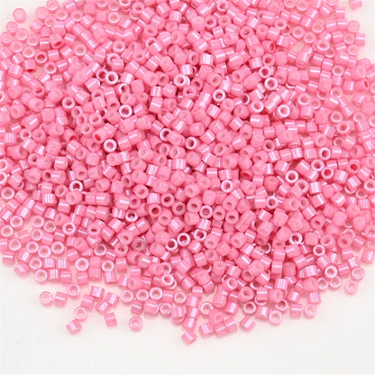 1000Pcs 1.6x1.3mm Japan Glass Seed Beads 11/0 – Cylindrical Loose Beads for DIY Statement Jewelry Making (5g Pack)