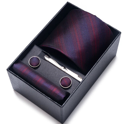 Men’s Tie and Pocket Square Gift Set – 2023 Mixed Colors Paisley Necktie in Box, Wedding Suit Accessory