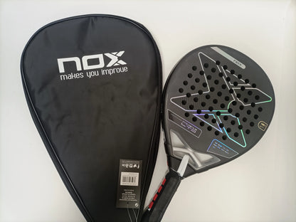 NOX Padel Tennis Racket - Carbon Fiber Diamond-Shaped EVA Sports Racquet
