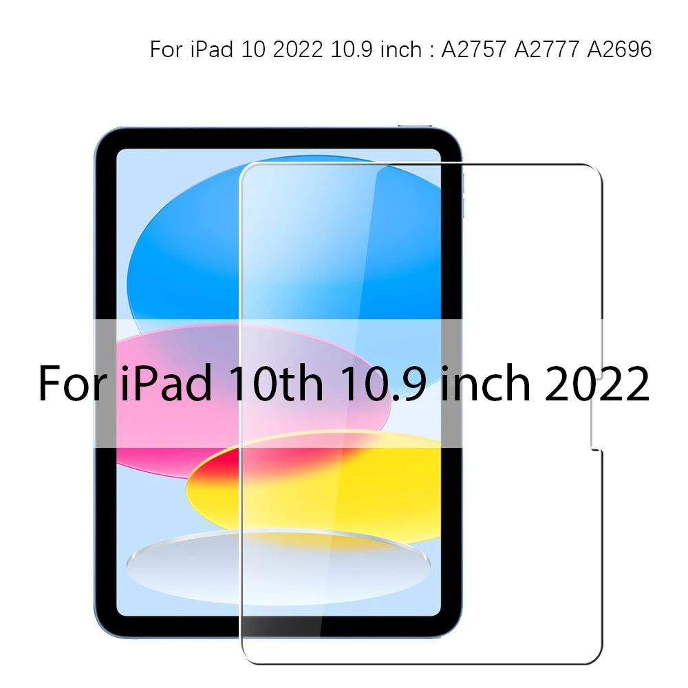 Tempered Glass Screen Protector for iPad — Compatible with iPad Pro, Air, Mini (6th–13th Gen, 11–12.9")