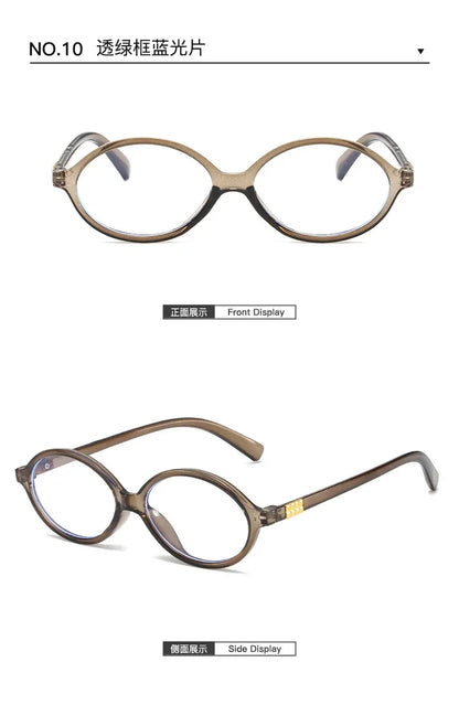 Women's Oval Sunglasses – Retro Small Frame UV400 Clear Lens Fashion Eyewear