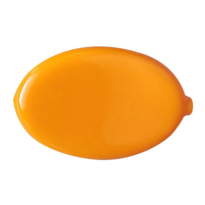 Small Oval PVC Coin Purse – Colorful Change Holder with Chain for Travel & Accessories
