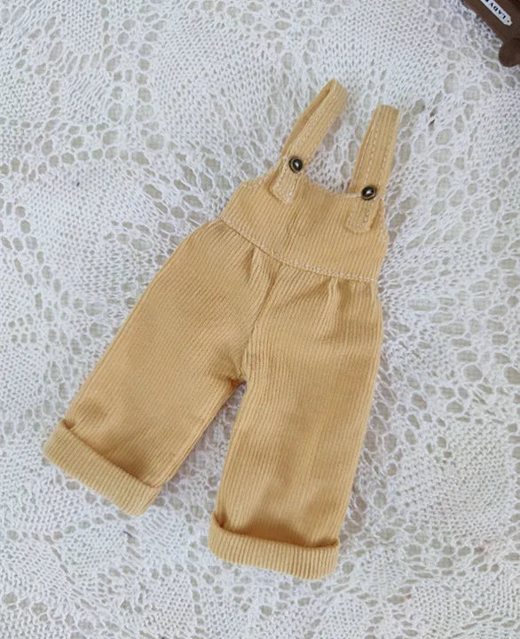 Casual Blythe Doll Clothes – Romper, Plaid Pants & Long Sleeve Top for Licca, Azone, OB24/OB27 Dolls