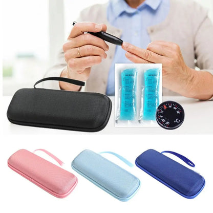 Waterproof Insulin Cooling Bag — Portable EVA Thermal Insulated Cooler with Gel Pen Compartment for Diabetics