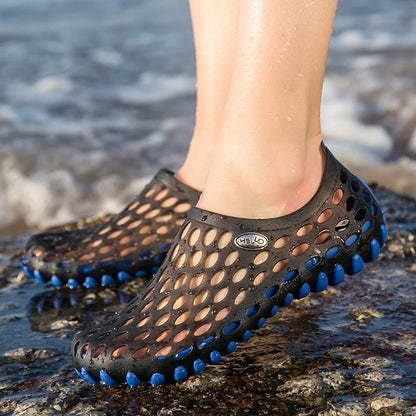Men’s Vacation Beach Sandals - Unisex Lightweight Aqua Shoes, Outdoor Wading & Garden Slippers, Large Size Travel Footwear
