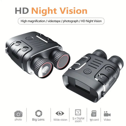 1080P Binocular Infrared Night Vision Device – 5X Digital Zoom for Day/Night Use, Photo and Video – Ideal for Hunting and Boating