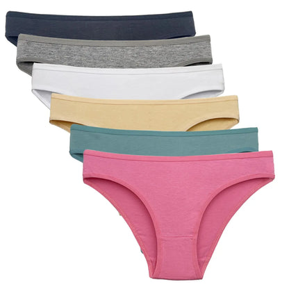 5-Pcs Women’s Cotton Panties Set – Sexy Lace Low Waist Underwear, Girls’ Briefs M-XL